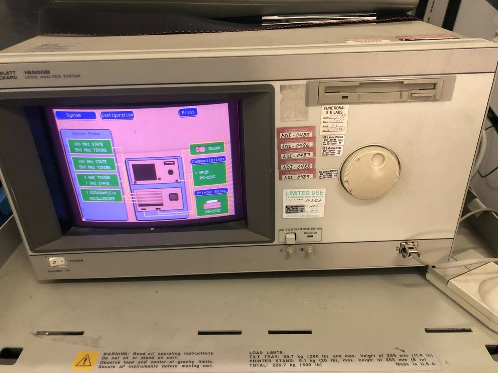 HEWLETT PACKARD 16500B LOGIC ANALYSIS SYSTEM