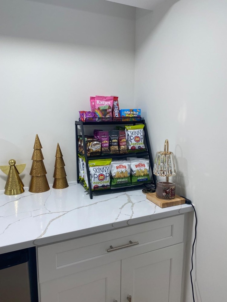 Candy Display Rack with Pull-out Tray, 3-Tire Snack Organizer for Countertop ...