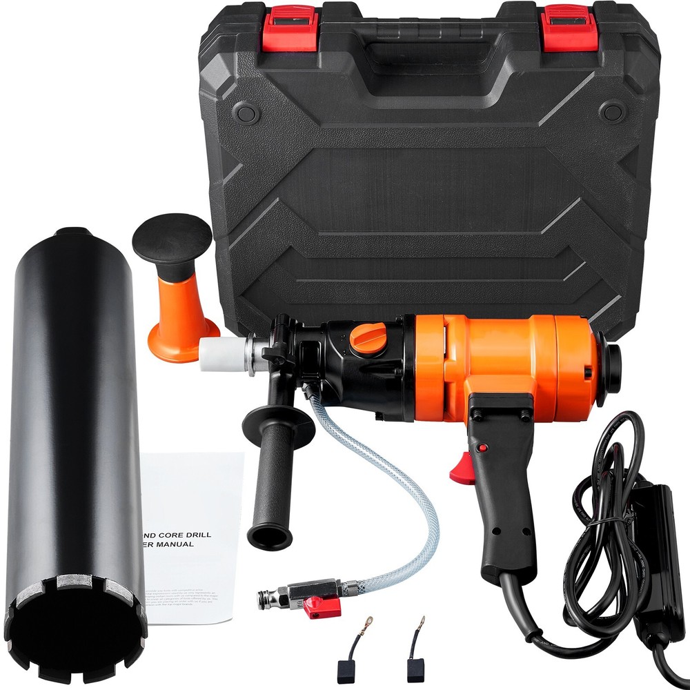 Diamond Core Drill Machine Handheld Concrete Core Drill Rig 4in Bit 1500W