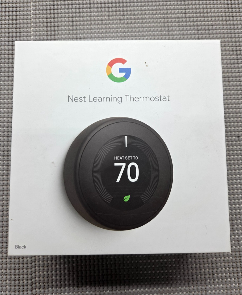 Google Nest Programmable Learning Thermostat Black