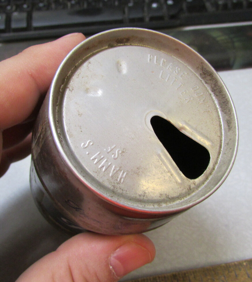 Hamms Draft Keg Barrel pull tab style beer can (empty) nice colors & graphics