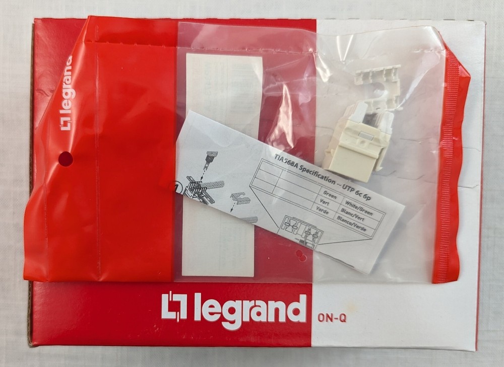 20x Legrand - On-Q Quick Connect RJ25 6-Position 6-Conductor WP3473 - LA
