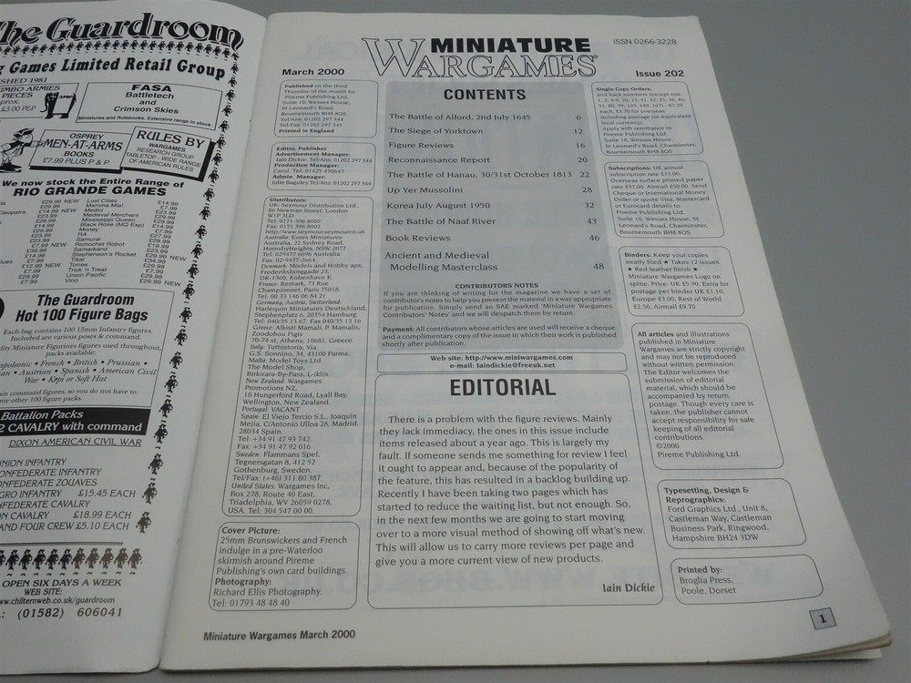 Miniature Wargames: Number 202