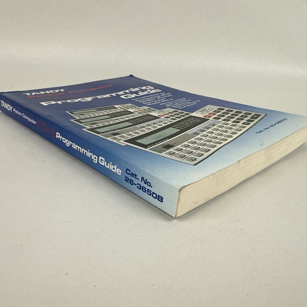 Vintage TANDY Pocket Computer PC-4 Programming Guide 26-3650B