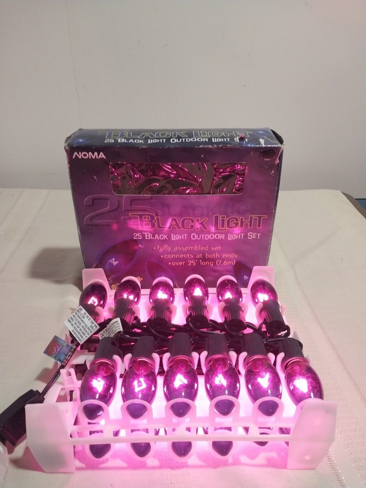 Nomas Black Light Outdoor String Light Set 25 Lights Halloween Decor