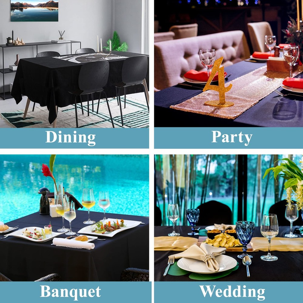 Tablecloth 90 * 132inch Rectangle Table Cloth Polyester, Stain Wrinkle Resist...