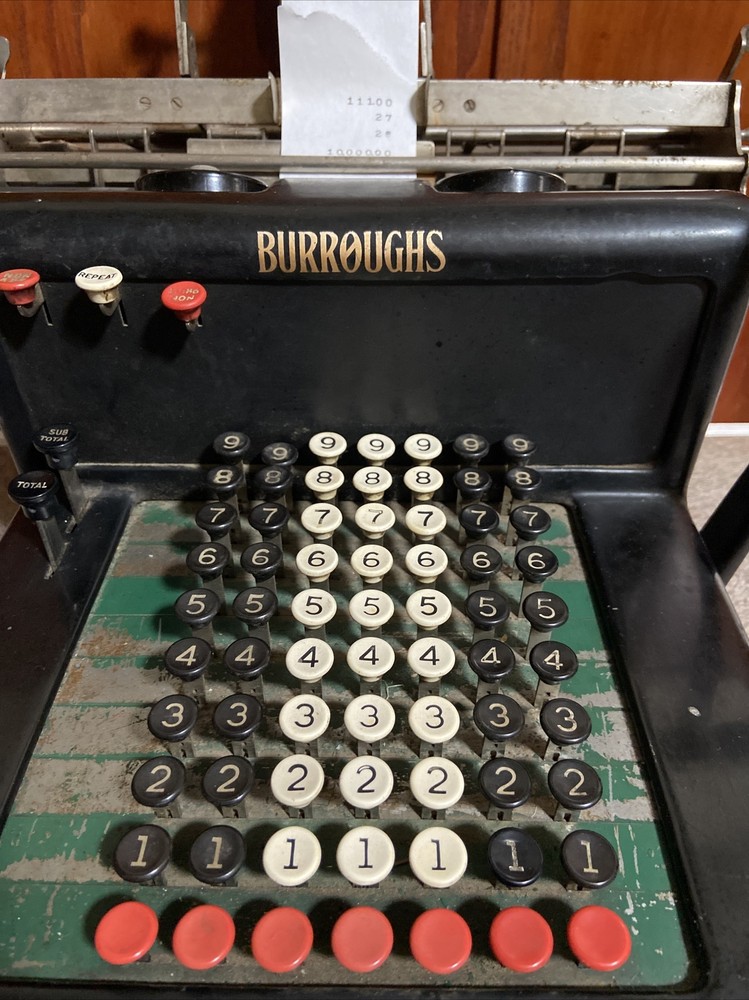 Antique Burroughs Mechanical Adding Machine
