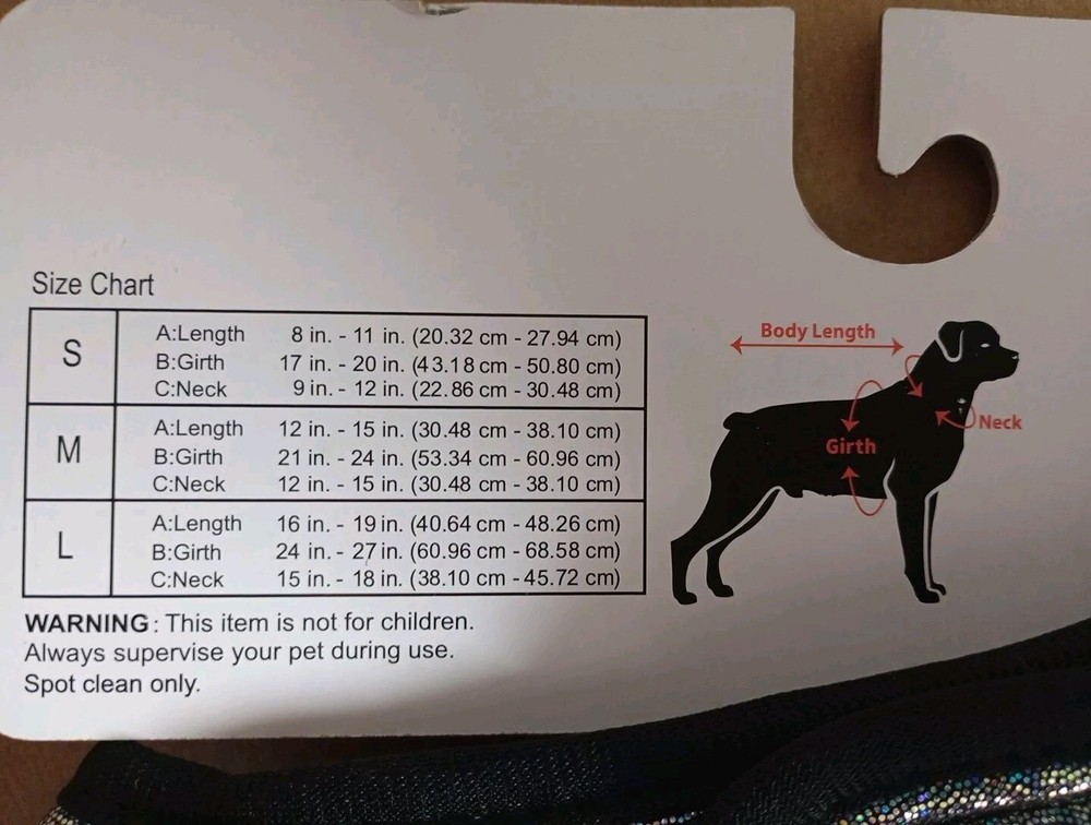 Shark Halloween Dog Harness Size Medium