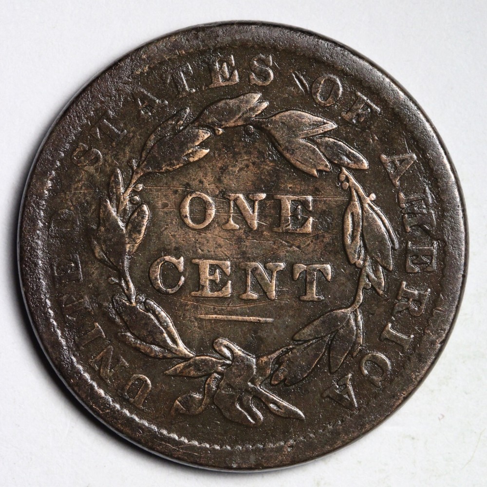 1838 Coronet Head Large Cent CHOICE VF E188 JB