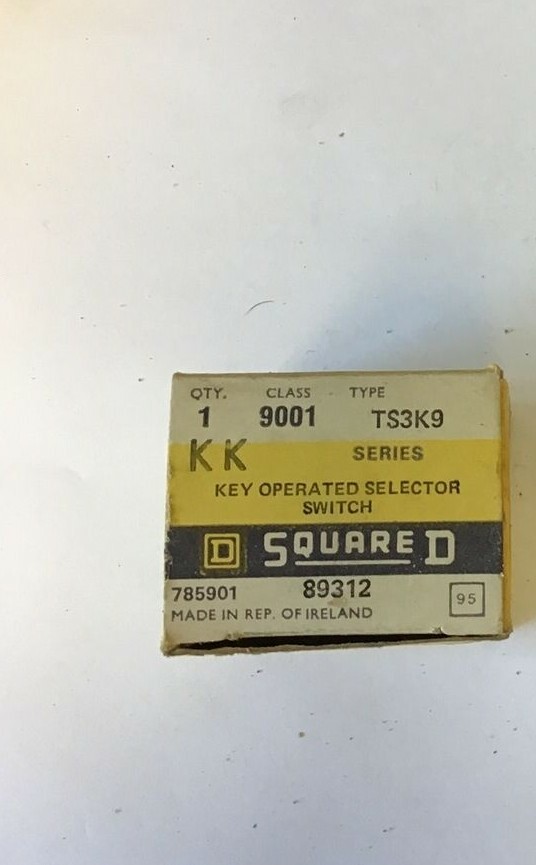 SQUARE D TS3K9 KEY OPERATED SELECTOR SWITCH