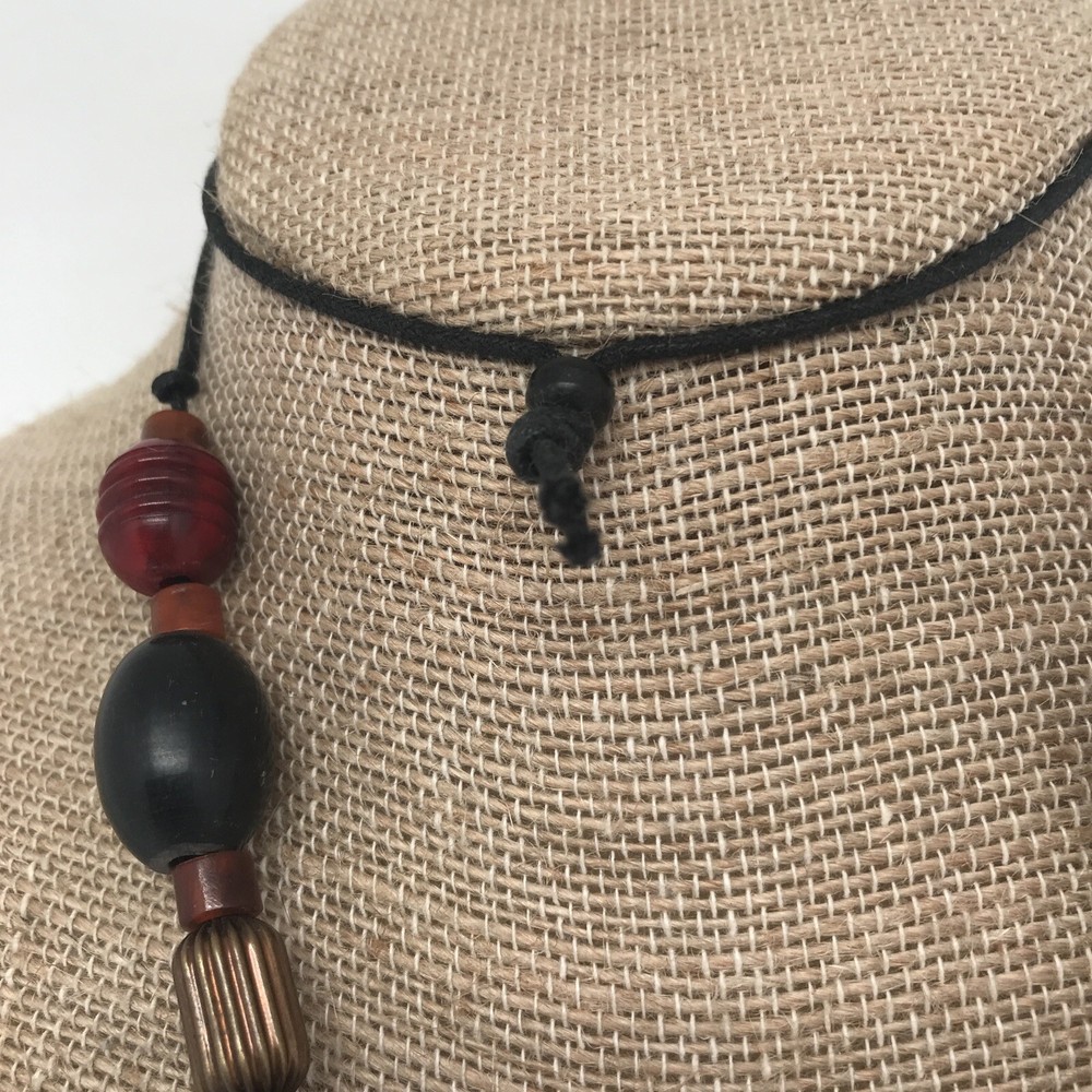 Brass Elephant Necklace Tie On