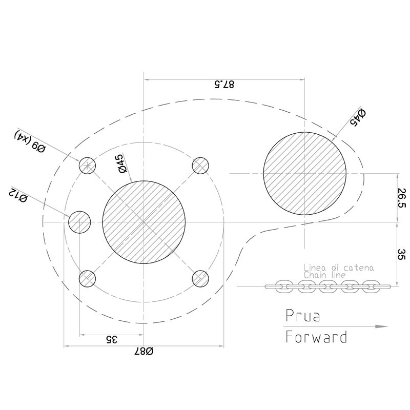 Italwinch Smart Windlass 700W Chain 6mm 12V KIT PLUS