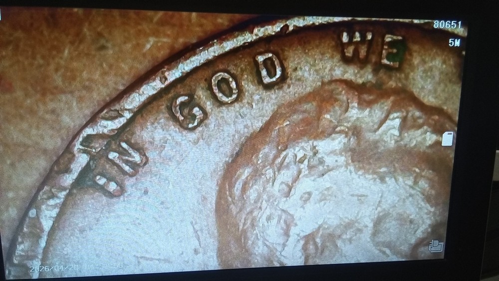 1954 D Lincoln Wheat Cent Error Coin Double Struck