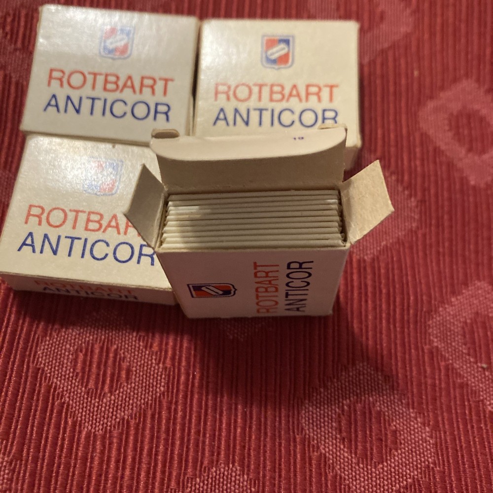 Vintage Rotbart Anticor razor blades - 4 Boxes 40 blades