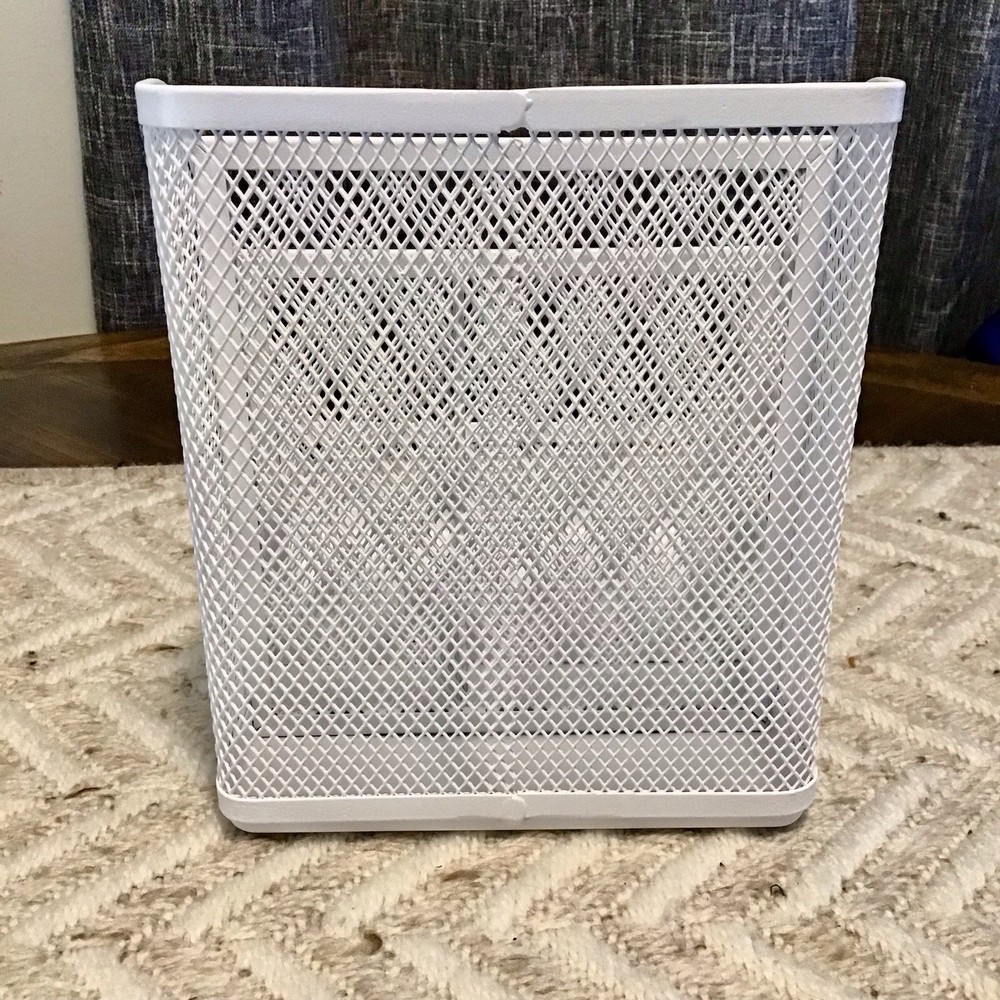 Bright Room White Mesh Desktop Organizer 7”x7”x6”Deep