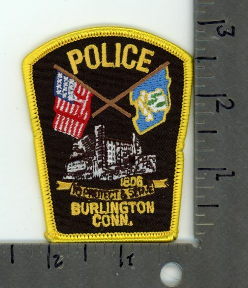 CONNECTICUT CT BURLINGTON POLICE NICE PATCH SHERIFF HAT SIZE