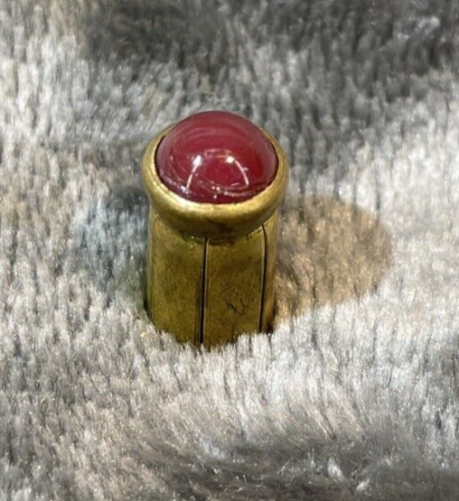 Vintage RED 8D Switchboard Lamp Cap NOS