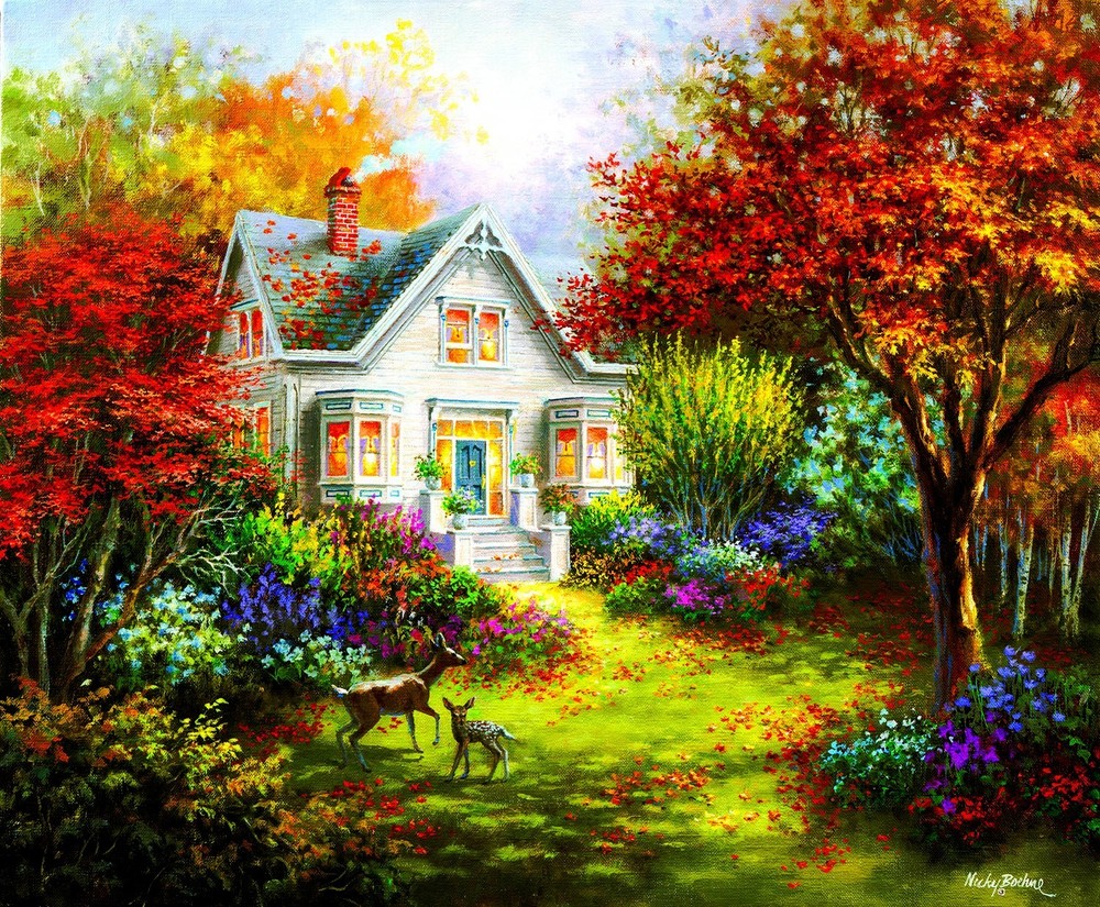 Chart Needlework Embroidery Counted Cross Stitch Patterns- Autumn Overtures