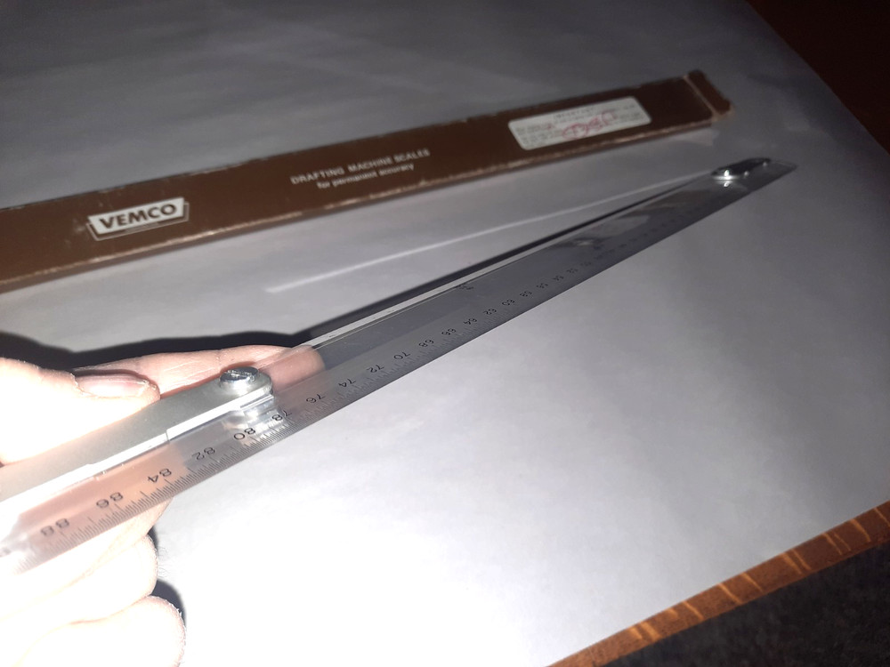 Vemco 9P7-18 Plastic Drafting Scale, 1:5 50, 1:1 10