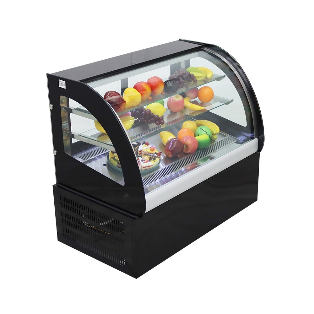 220V 3 Layers White LED Lighting Refrigerated Cake Display Cabinet Showcase