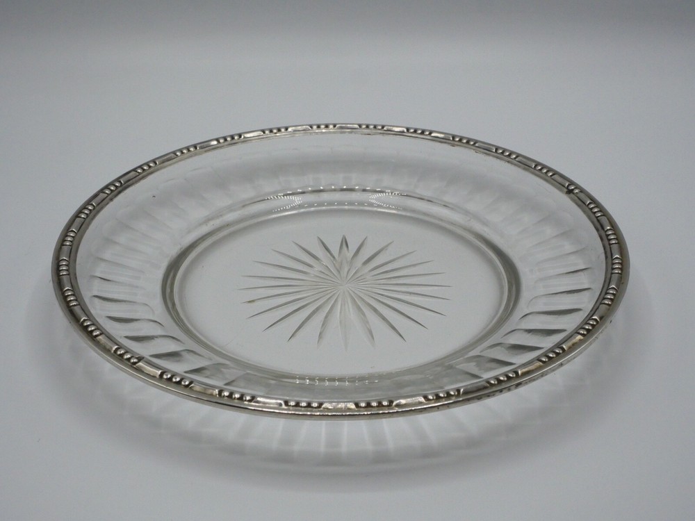 SOLID SILVER POINCON MINERVA 1ST TITLE AND CRYSTAL CUP OR PLATE