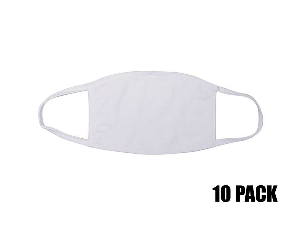 100 Pack - Sublimation Face Mask -Double Layers Adult Large - Quick Ship