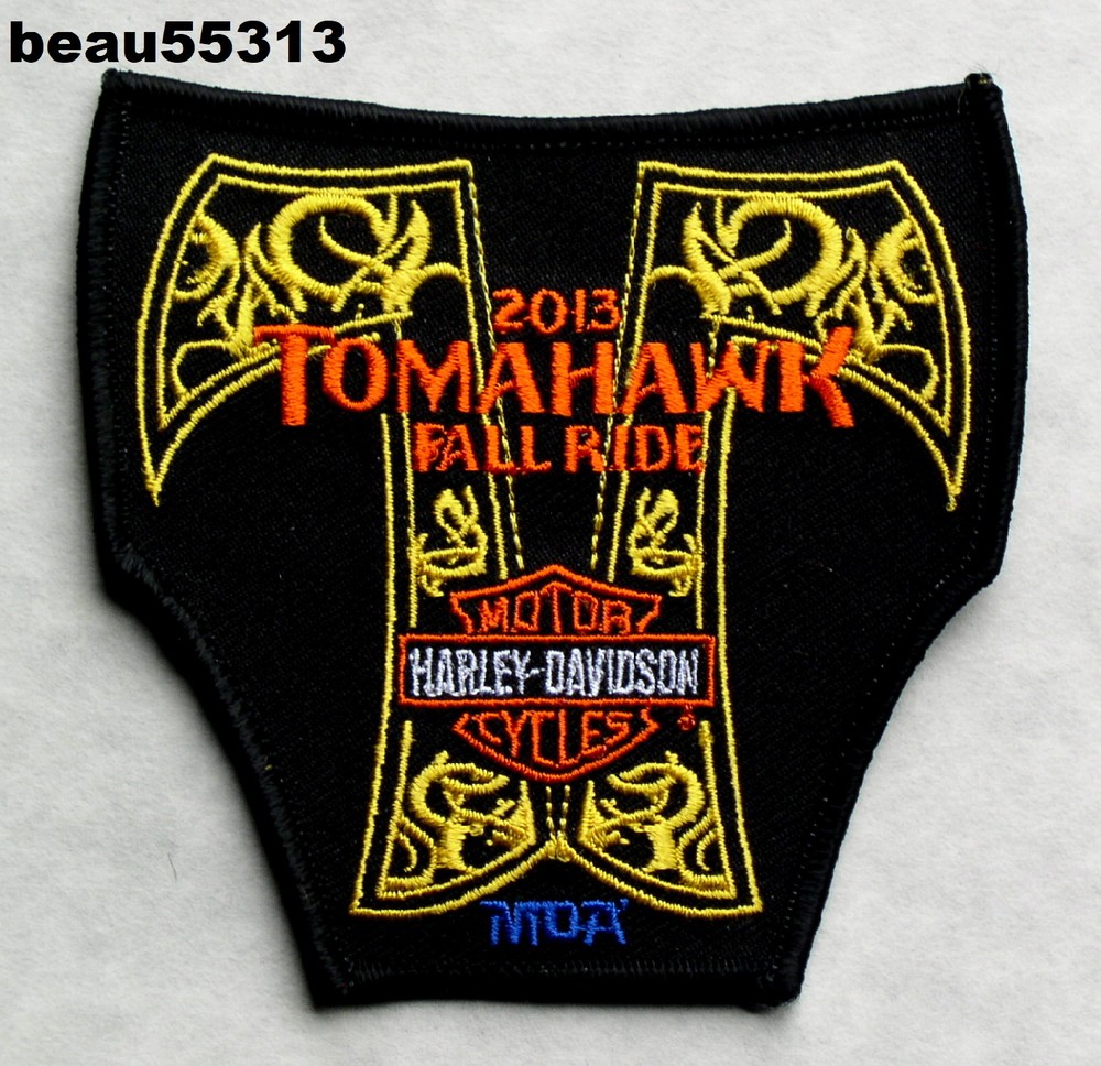 HARLEY DAVIDSON TOMAHAWK 2013 MDA HOG OPEN HOUSE EVENT JACKET VEST PATCH