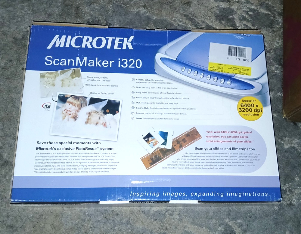 MICROTEK ScanMaker i320 CCD 48-Bit Color Desktop Flatbed Scanner