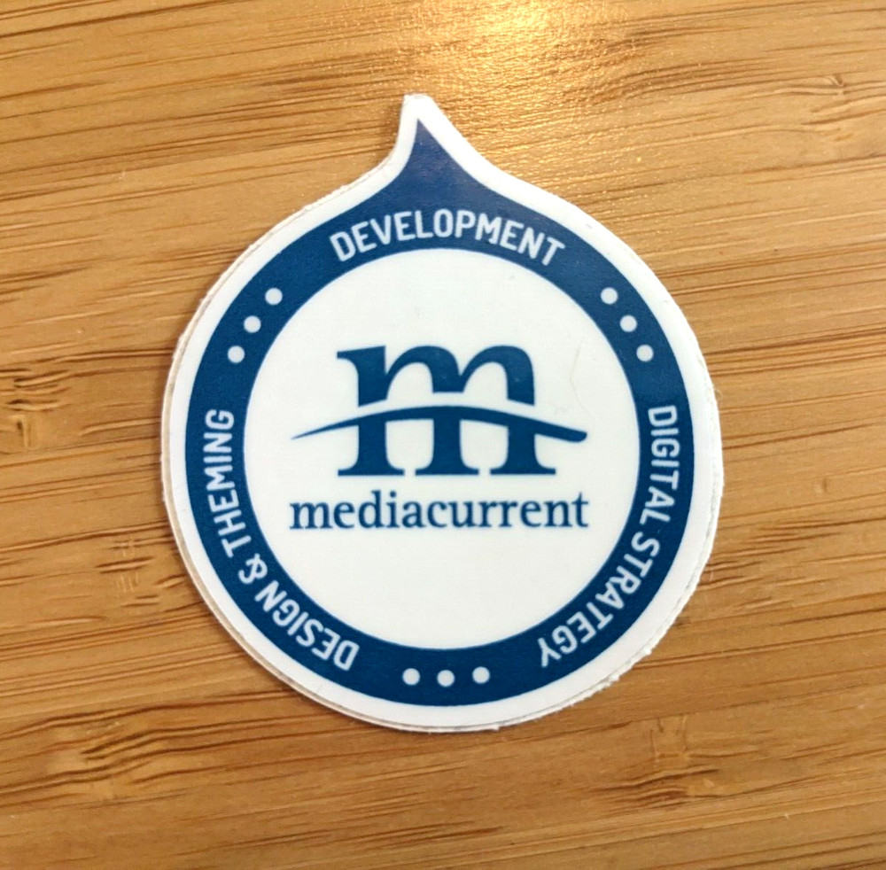 Mediacurrent logo sticker decal open source product marketing agency development
