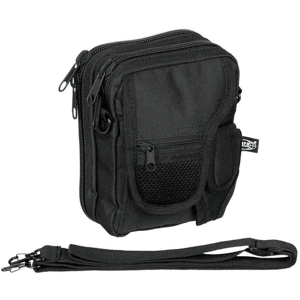 MFH Black Shoulder Bag with Detachable Holster