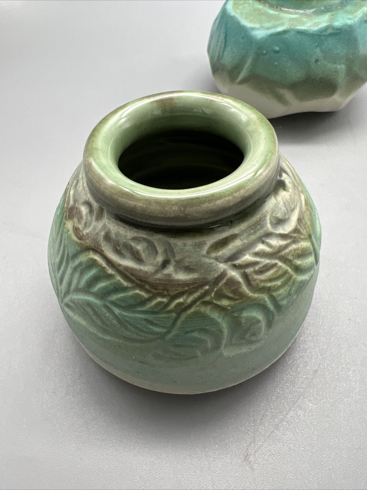 Connie Green Blue Sand X3 Pottery Mini Case Signed