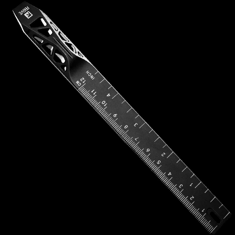 EDC Titanium Alloy Ruler Measurement Drawing Ruler Math Multi-functional Tools