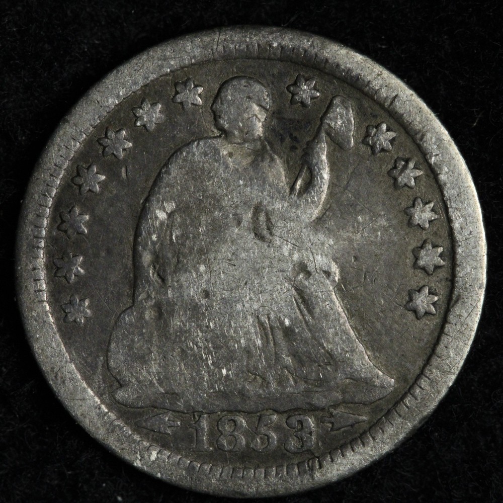 1853-O Seated Liberty Silver Half Dime E247 VJCM