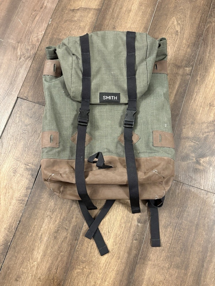 Smith Optics Ski Backpack Rucksack Daypack Hiking Green Canvas Thick Green