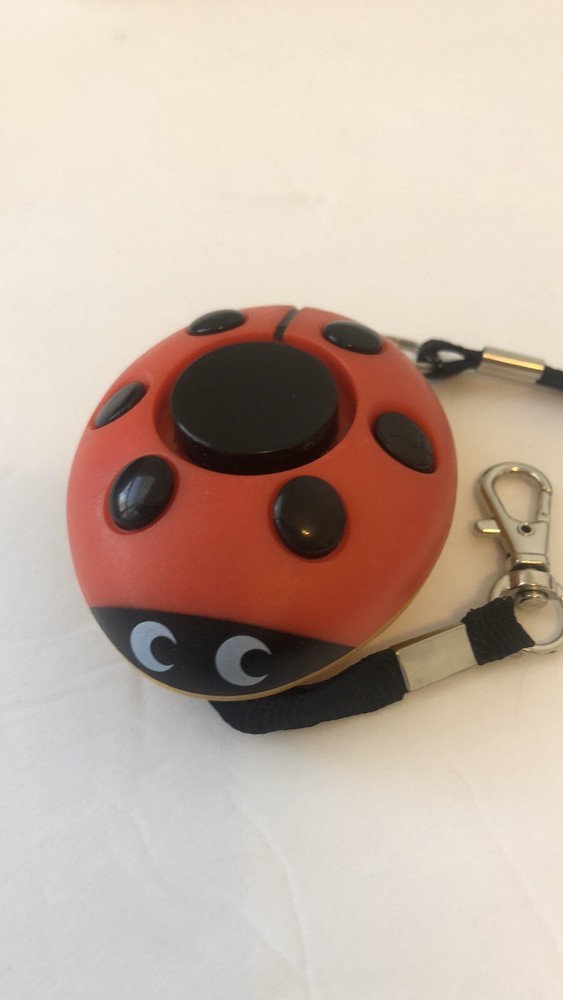 Ladybug Personal Security Alarm Hand Pull Great For Kids Backpacks W/Key Chain