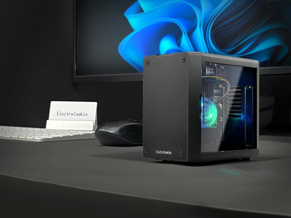 Personalized Mini ITX Case for Raspberry Pi 5 with RGB Lighting and Air Cooling