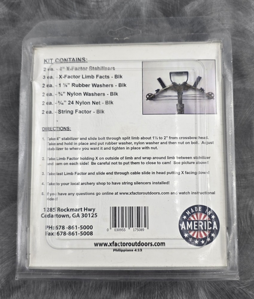 New X Factor Supreme Split Limb Crossbow Dampening System X-Factor Silencer Bow