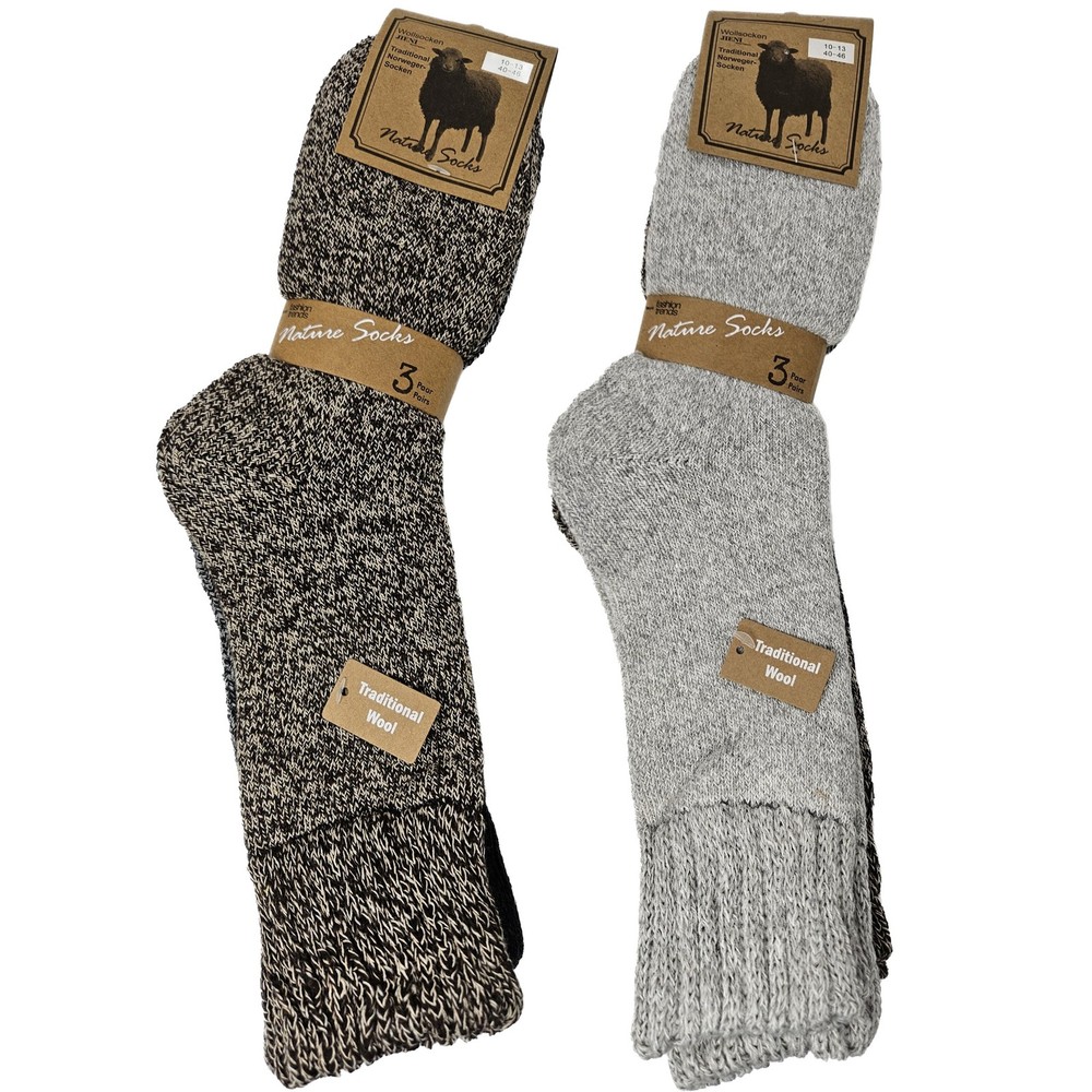 Men Thermal Wool Socks Winter Solid Warm Boot Casual Heavy Duty 10-13 6-Pack