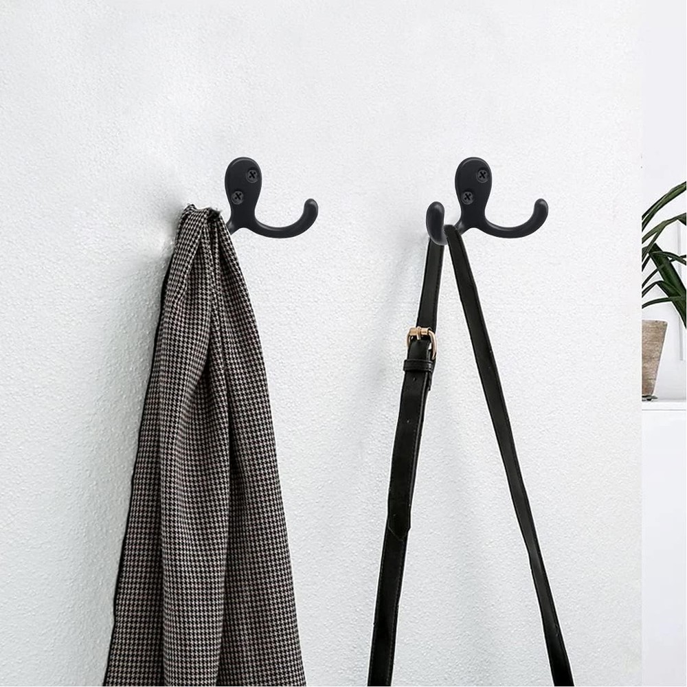 Coat Hooks Hardware 10Pcs Wall Hooks Heavy Duty Hooks Hanging Coats No Rust