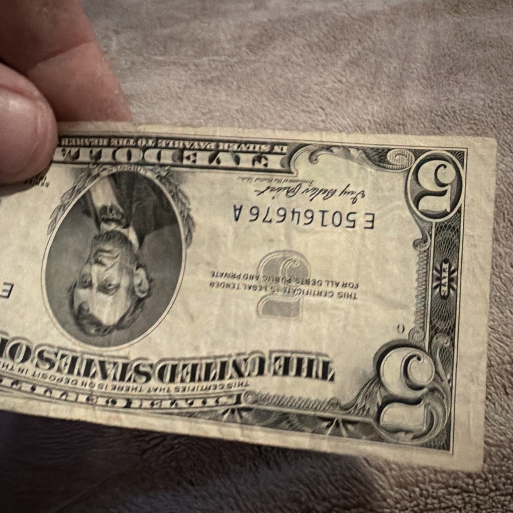 1953 A US FIVE DOLLAR SILVER CERTIFICATE