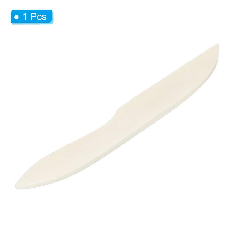 Bone Folder Creaser Paper Creaser Arc Shape Scoring Folding Tool, White-2