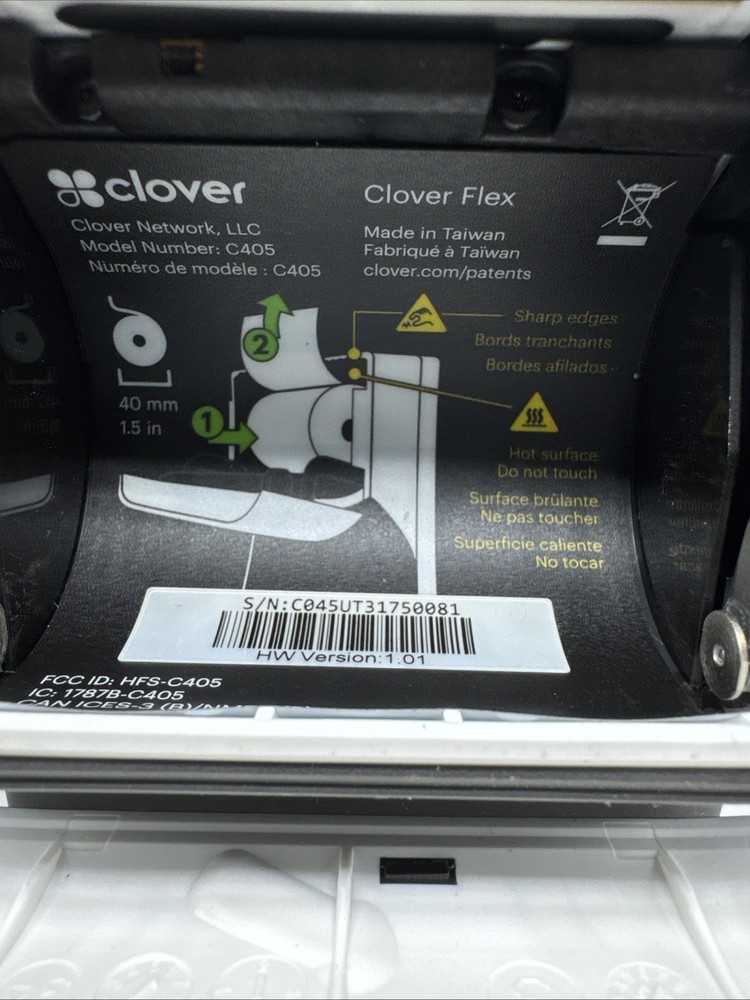 Clover Flex 3 C405 Handheld POS Management System White