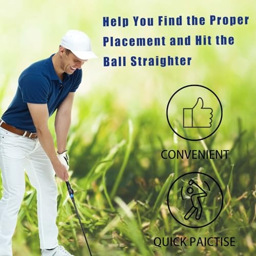 Golf Grip Trainer-Your Hand Position for Consistent Shots 2 Pcs Blue and Grey