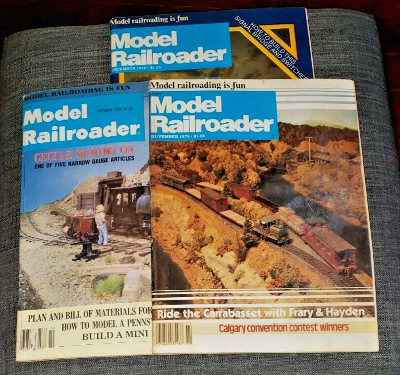 3 MODEL RAILROADER Magazines Oct, Nov, Dec 1979 Command Control System
