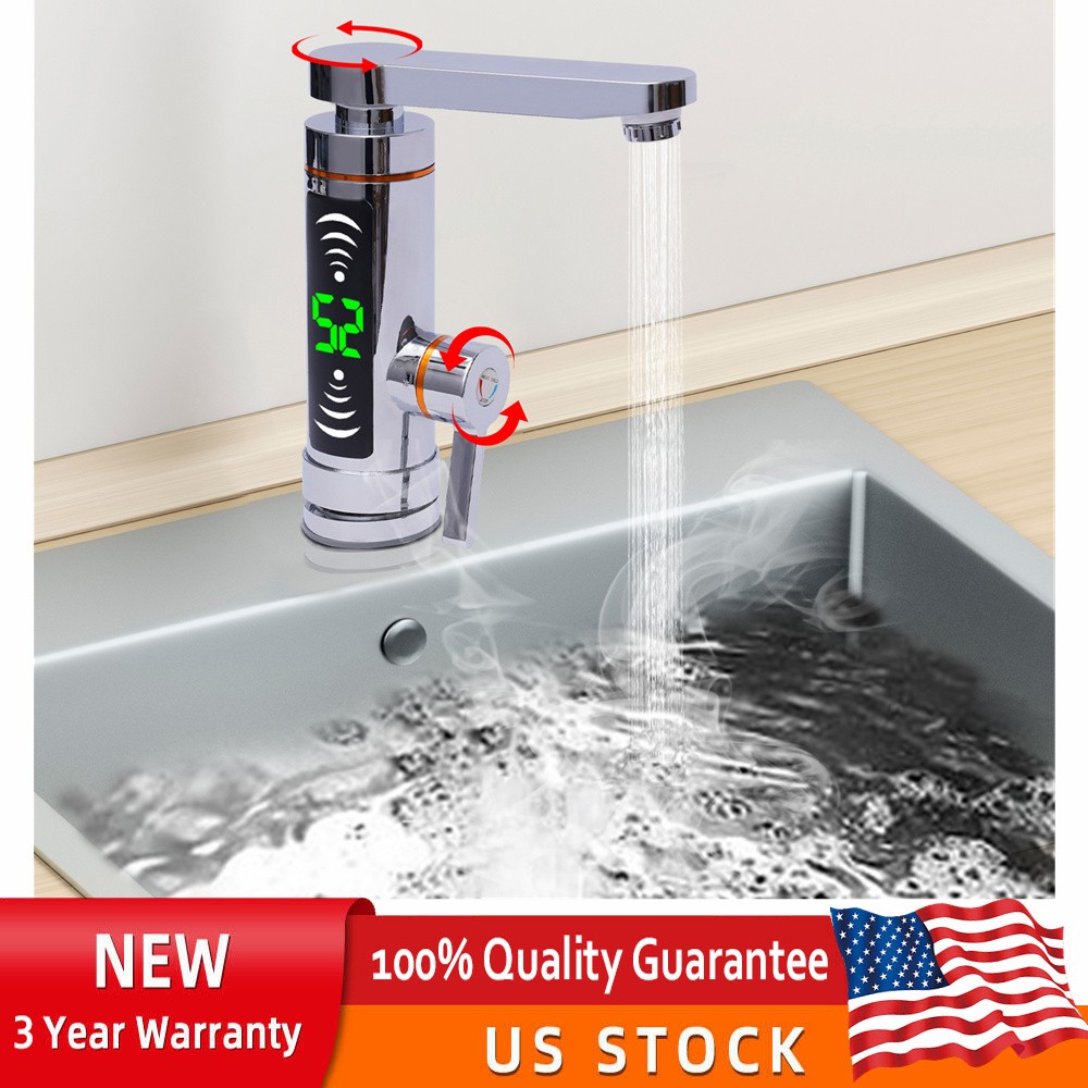 3000 W Electric Instant Hot Shower Kitchen Faucet Tankless Water Heater