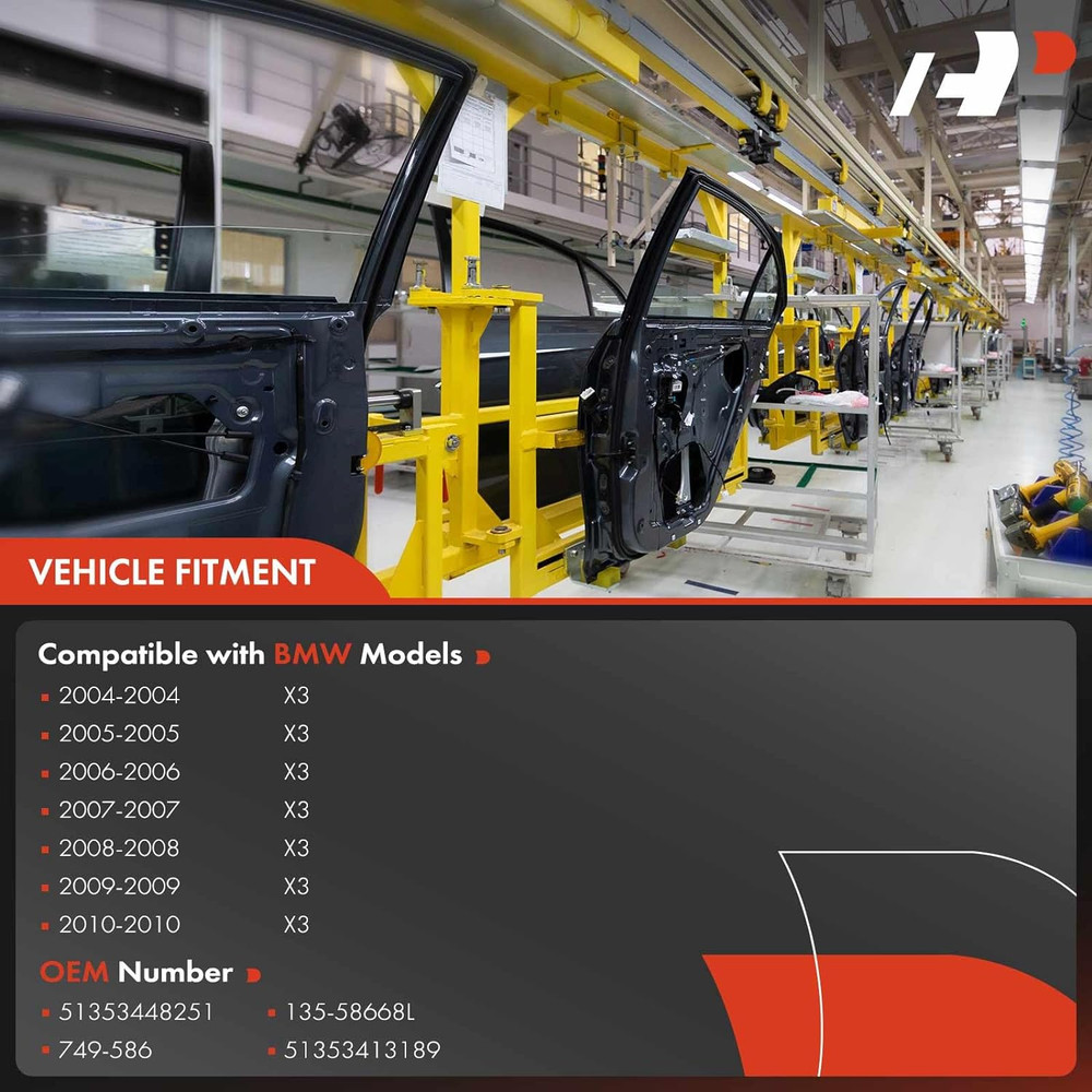 Power Window Regulator Replacement for BMW X3 E83 2004-2010 Rear Left