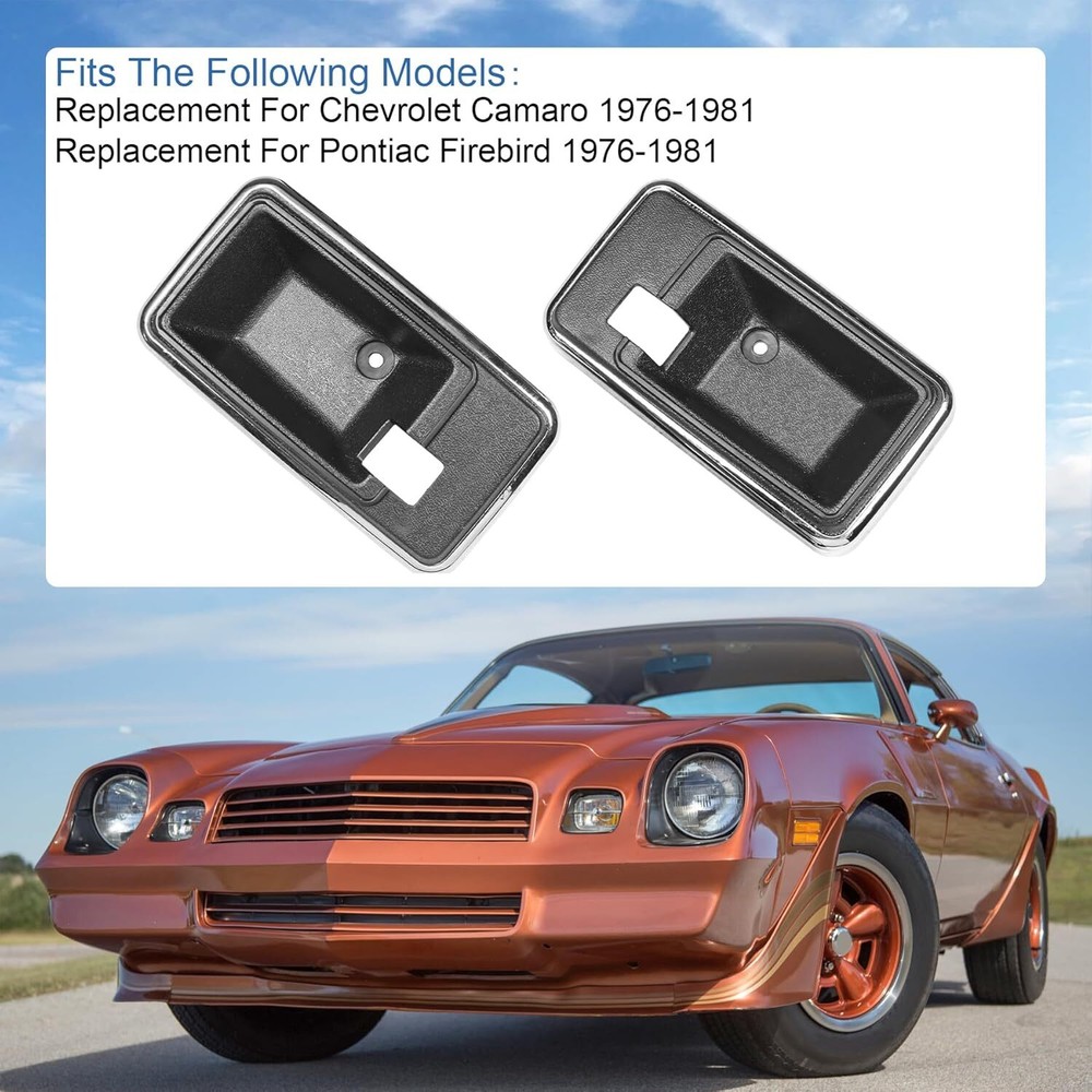 Interior Door Handle Bezel Cup Set For 1976-1981 Firebird Trans Am & Camaro