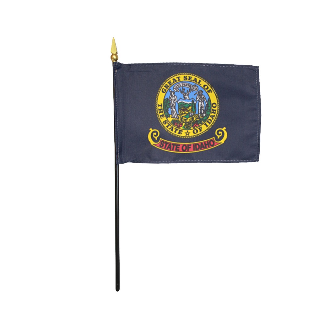 Idaho ID State Polyester Miniature Tabletop Desk Flag 4" X 6"