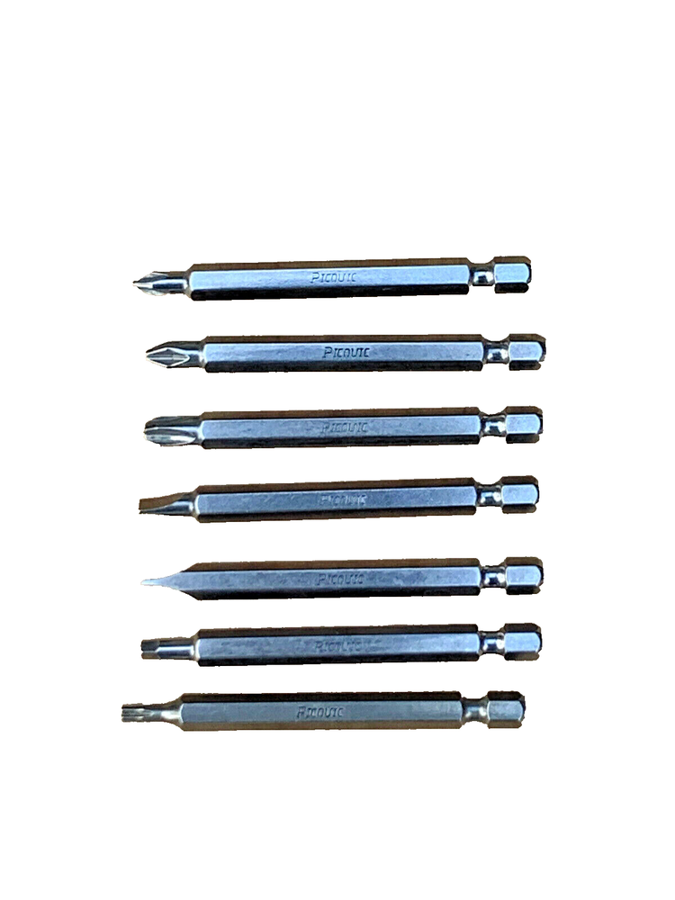 PICQUIC - Sixpac Plus Replacement Bits - 7 Bits - 1/4"- 3" long