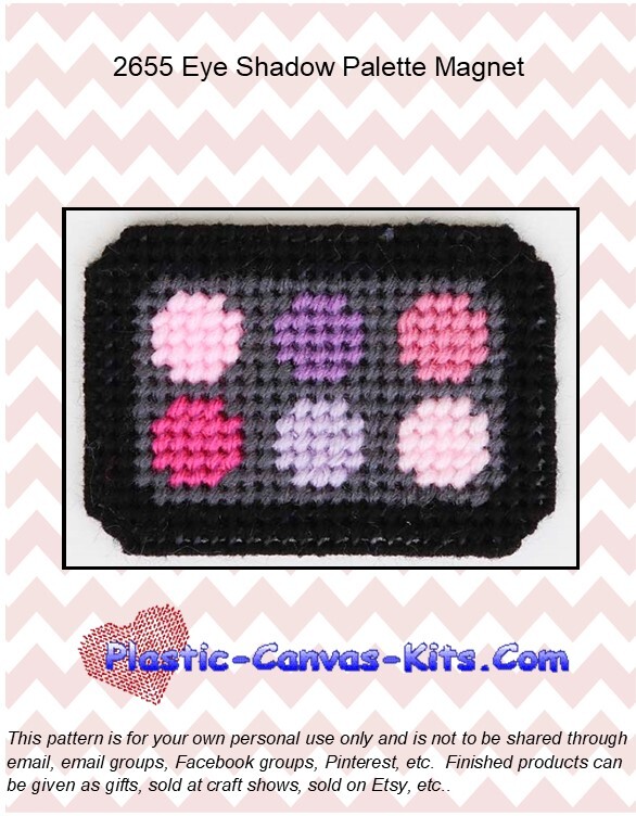 Eye Shadow Palette Magnet-Plastic Canvas Pattern or Kit